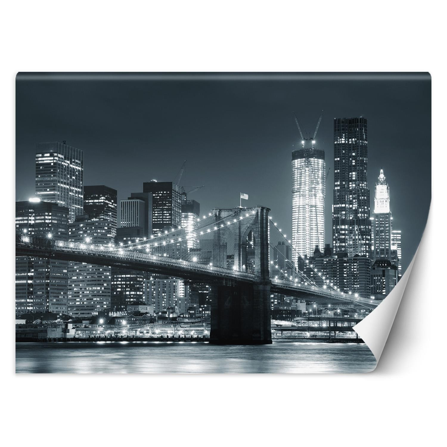 Feeby Fototapeta, Nowy Jork Most Brookliński czarno-biały 150x105