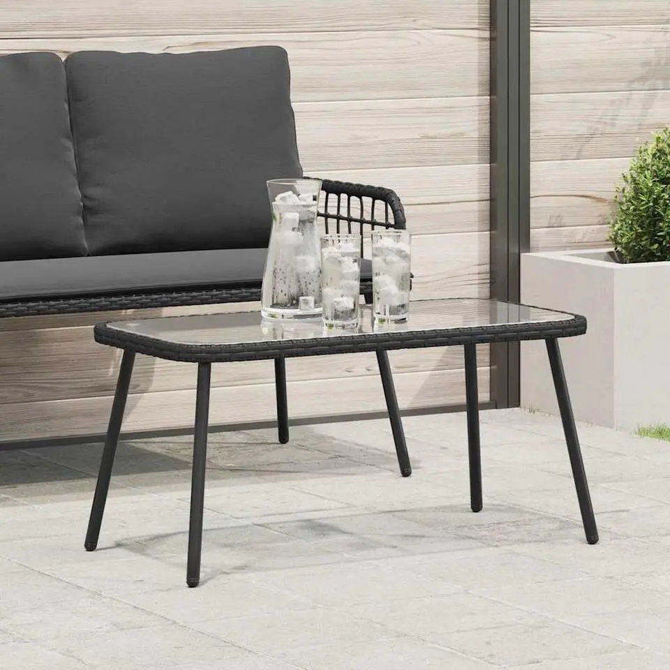 vidaXL - Koffietafel - Black - Metal - 90 x 45 x 43 cm