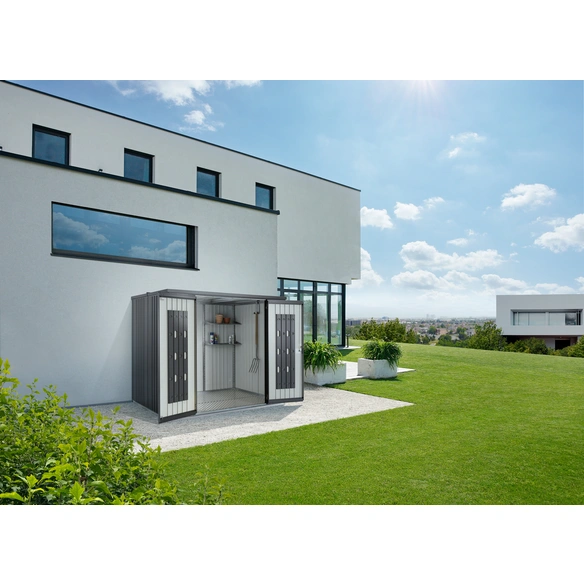 Gerätehaus »Geräteschrank«, BxHxT: 228 x 184 x 155 cm (Außenmaß), Gr. 230 large, dunkelgrau-metallic