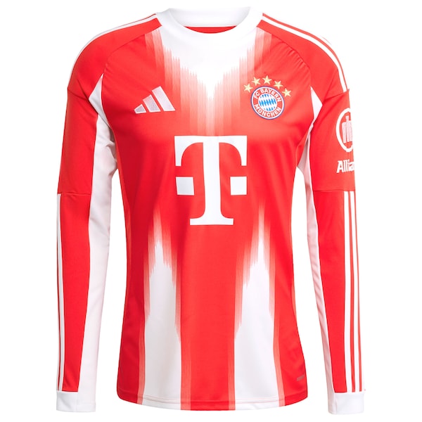 Bayern Munich adidas 2025/26 Home Replica Long Sleeve Jersey - Red