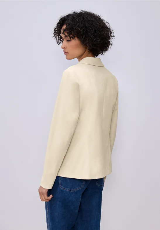 Blazer im langen Schnitt mit Struktur