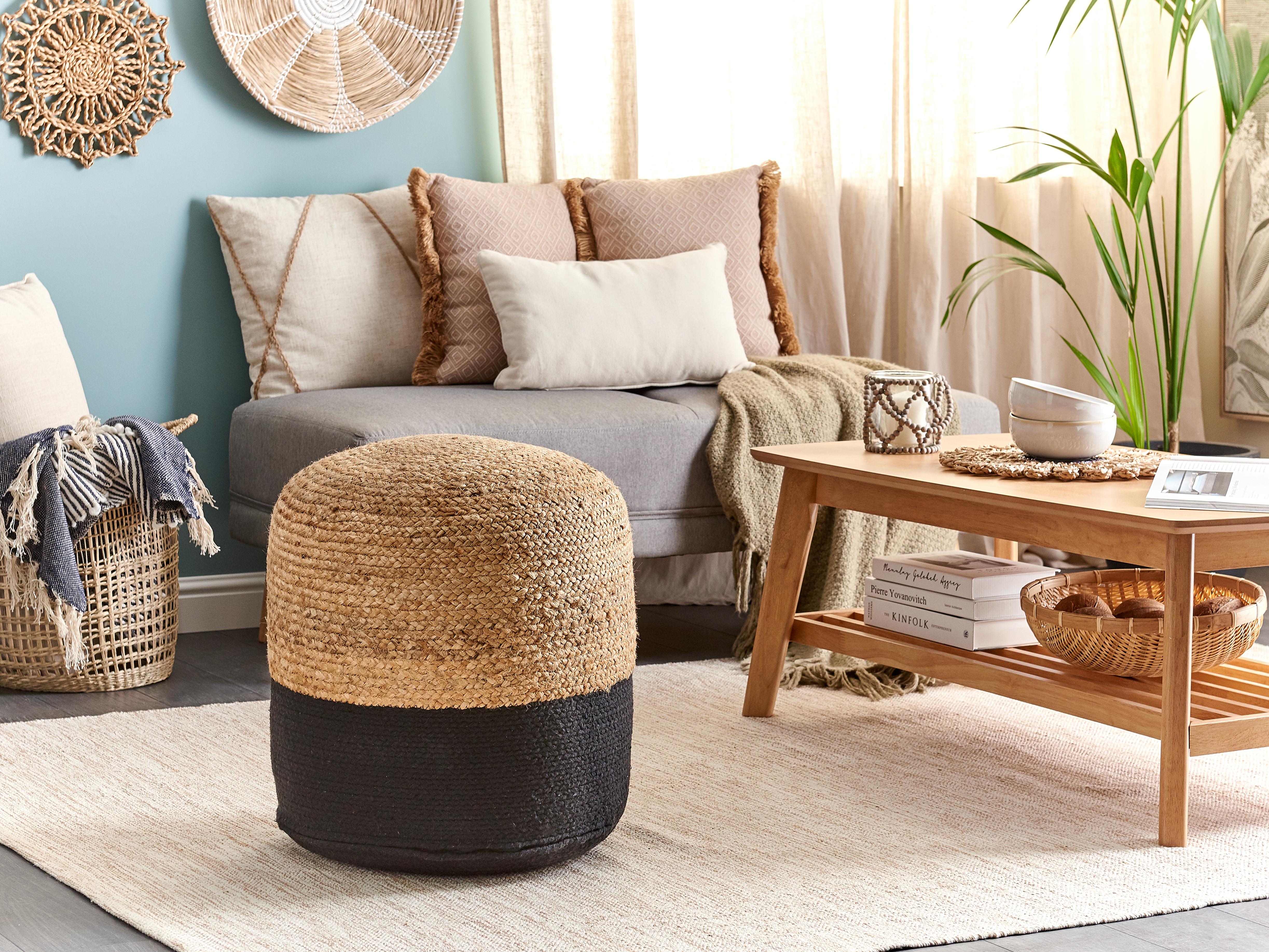 Pouffe DALAMA Jute Black