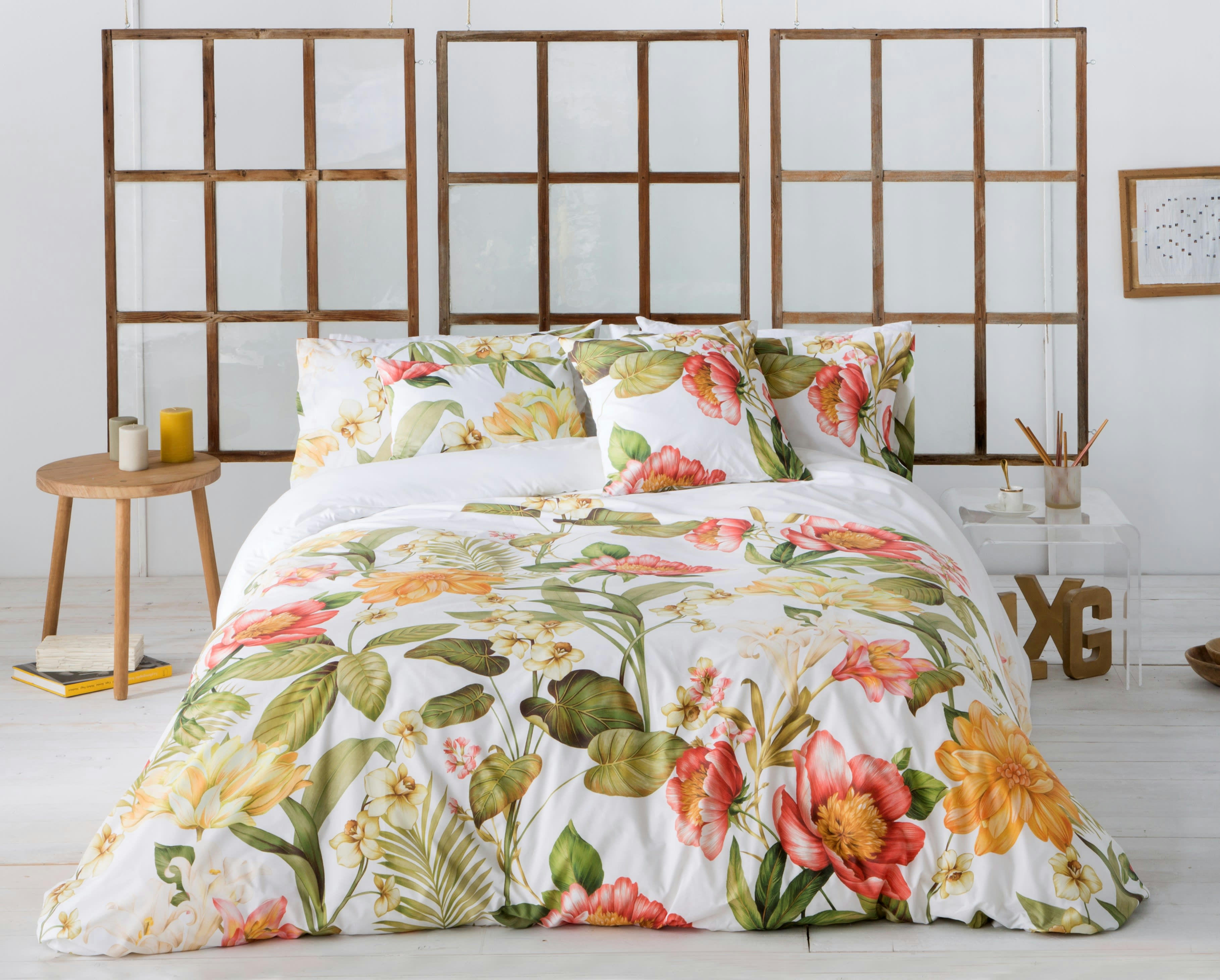 PANDORA - Housse de couette imprimé en percale Coton Multicolore 140x200 cm