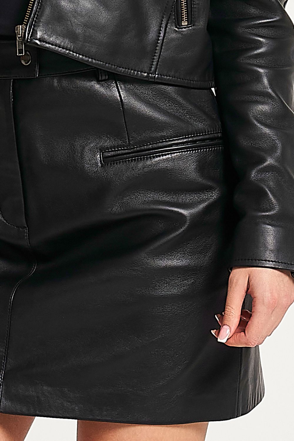 Barneys Originals Real Leather Skirt