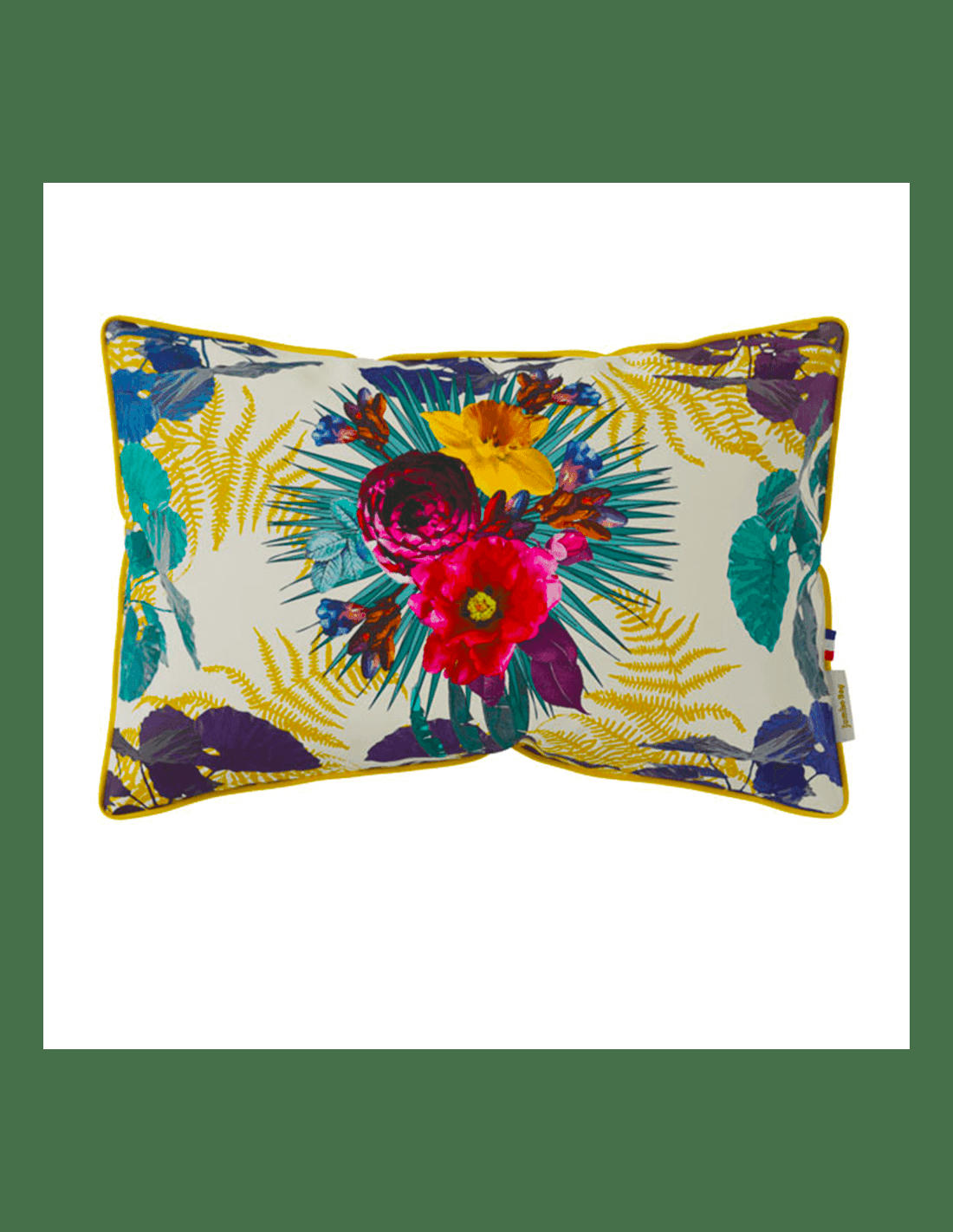COUSSIN DÉCO - Coussin garni en tissu imprimé 60x40 cm Orchidée