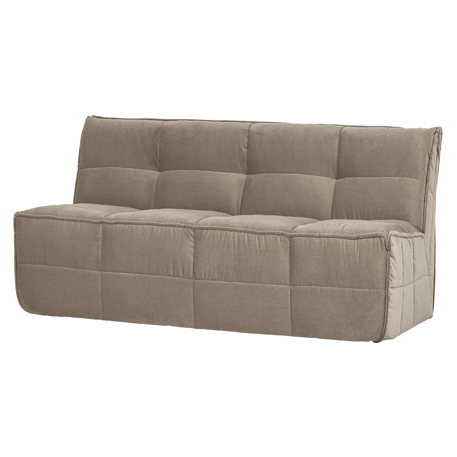 vtwonen Cluster Eetbankje Met Rugleuning 164 cm - Velvet - Warm Taupe