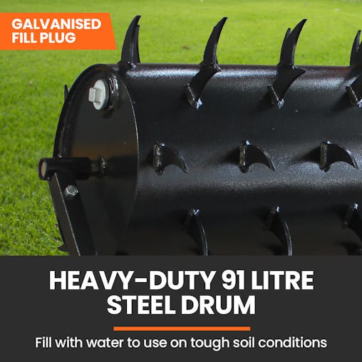 NNEMB Tow Behind Lawn Roller Spike Aerator 36 Wide-Universal Hitch for Ride on Mower-Garden Tractor