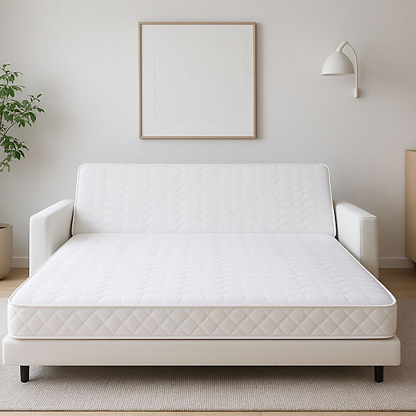 Matelas tres ferme BZ 140x200x15 cm - decoupe assise 60 cm - 5 zones de confort - soutien optimal - usage quotidien - confort ada