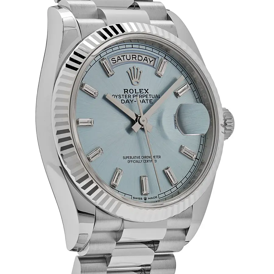 Rolex Day-Date 128236 “Ice Blue Grooved” Super Clone Quality