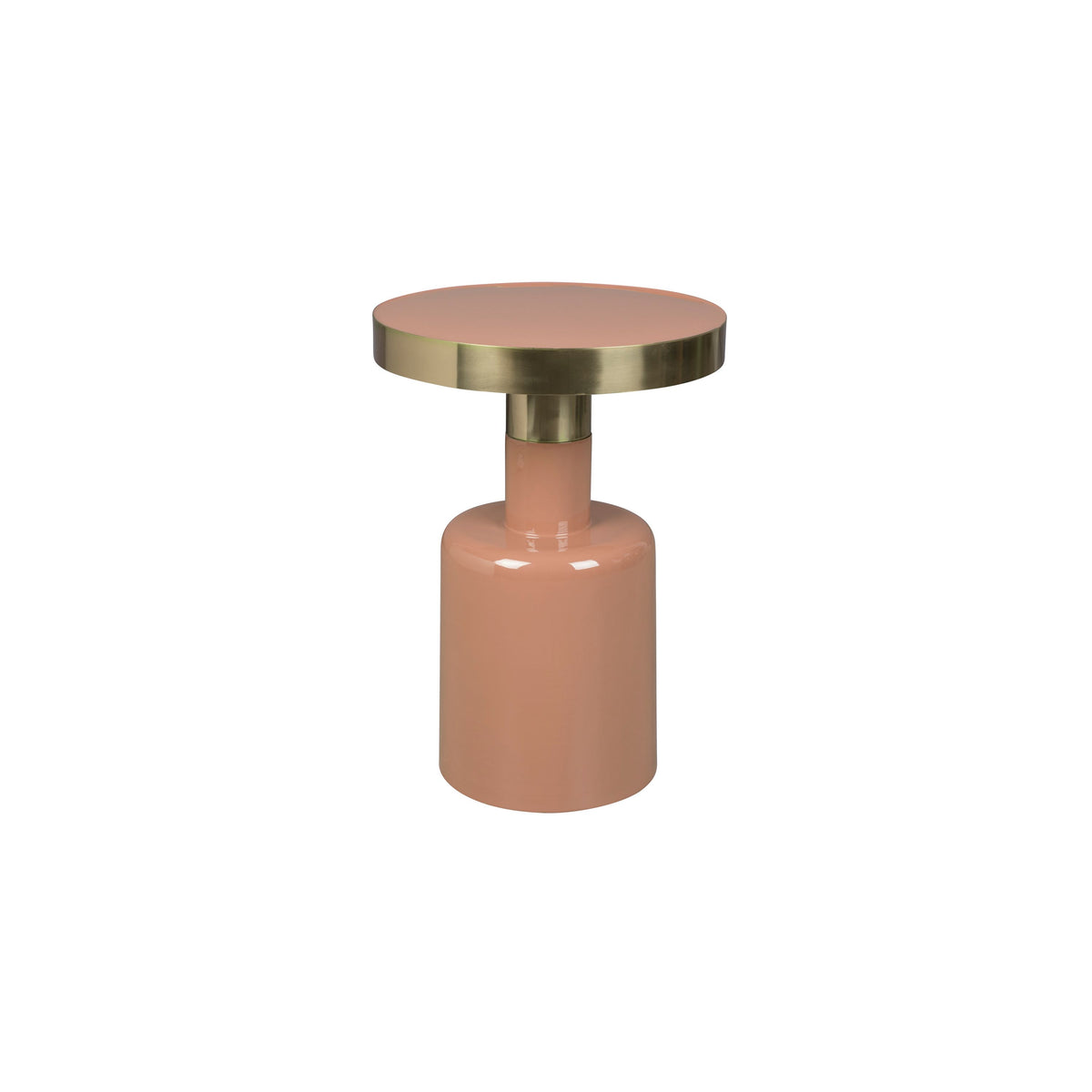 Zuiver Glam Bijzettafel Rond 36 cm Roze/ Goud