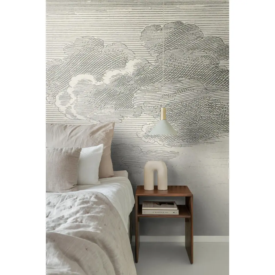 ESTAhome fotobehang wolken grijs - 350 x 279 cm
