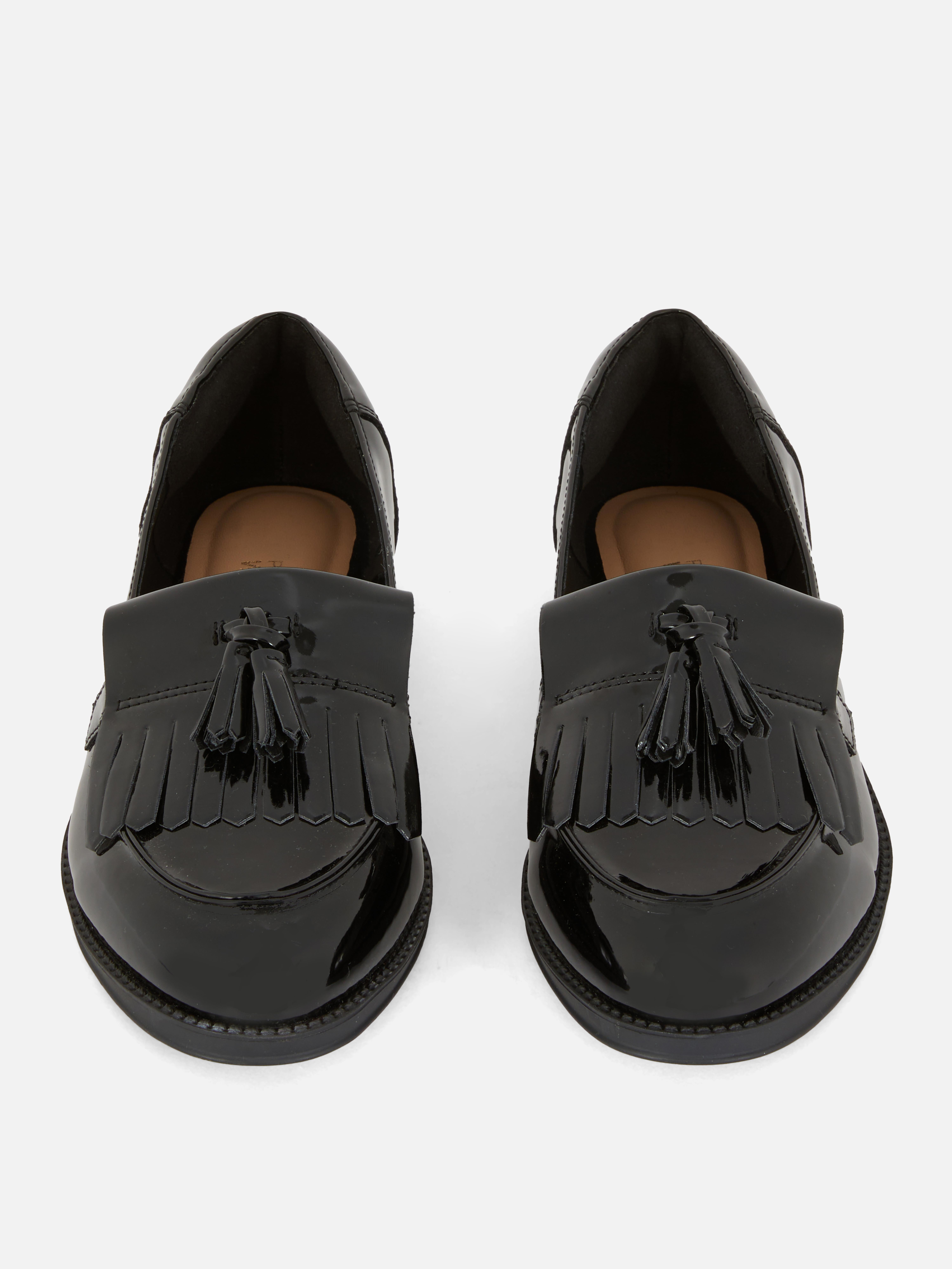 Wide Fit Patent Loafers