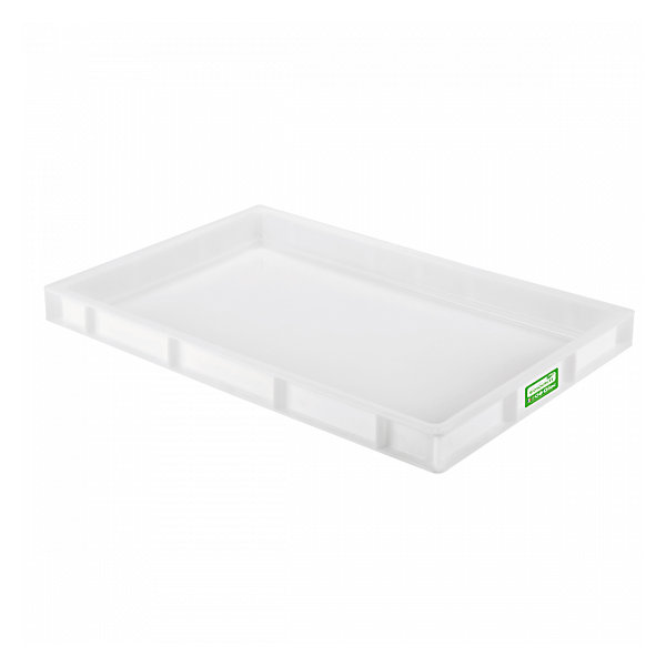 Caisse pleine biosourcée 600 x 400 x 55 mm 9 L - blanc