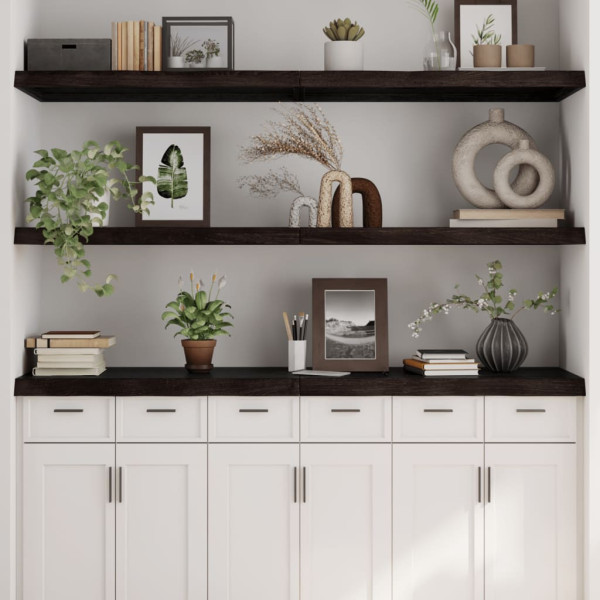 VidaXL Półka ciemnobrązowa 180x60x(2-6) cm