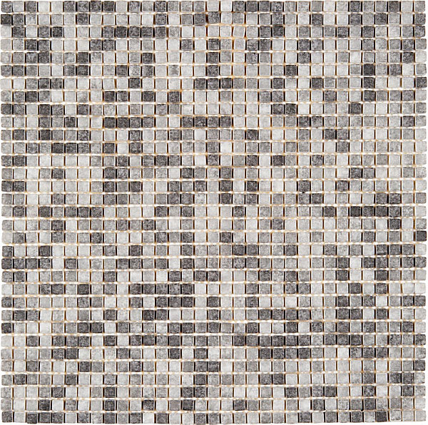 Mosaique de verre Recyclé micro Mix Gris - vendu par plaque de 30,5 X 30,5 Cm -