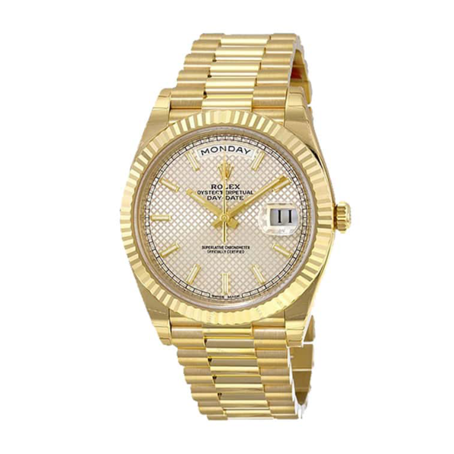 Rolex Day-Date 228238-0004 “Diagonal Silver” Premium Duplicate