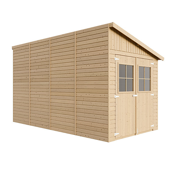 Abri de Jardin en Bois (avec paroi latérale) - 8 m2 - M340A - Timbela
