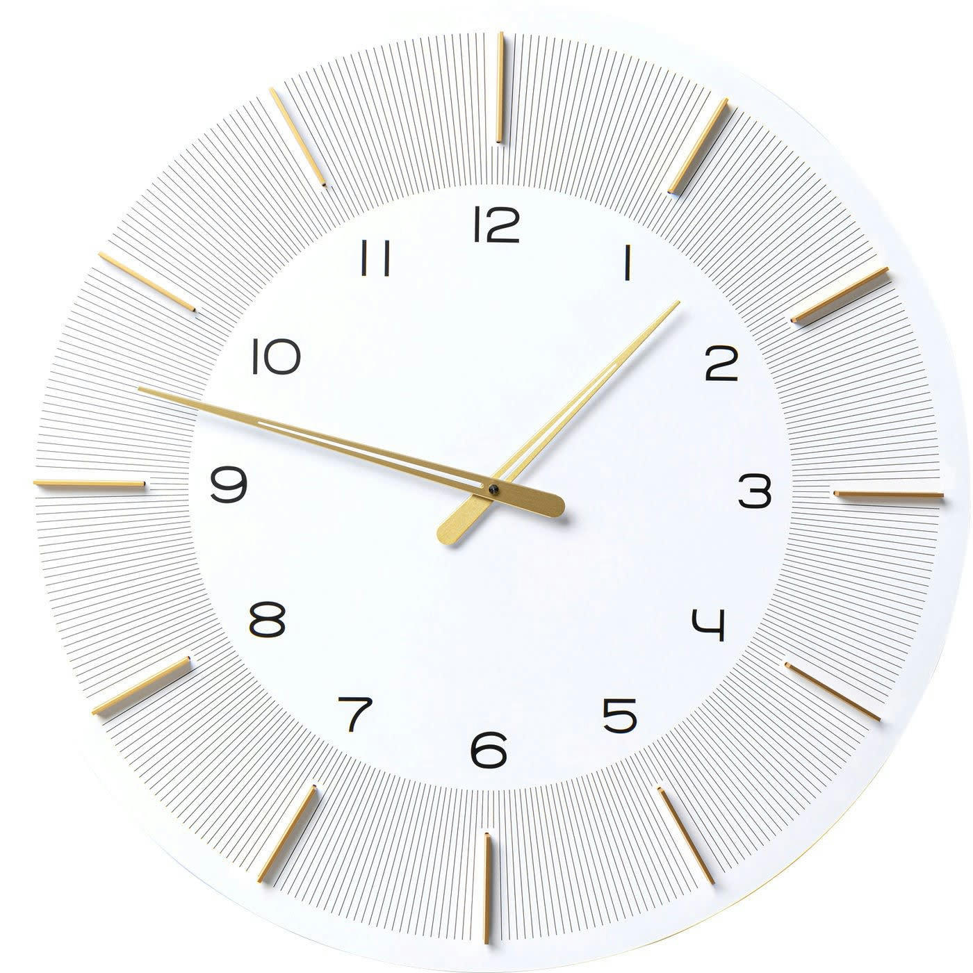 LIO - Horloge blanche et dorée D60