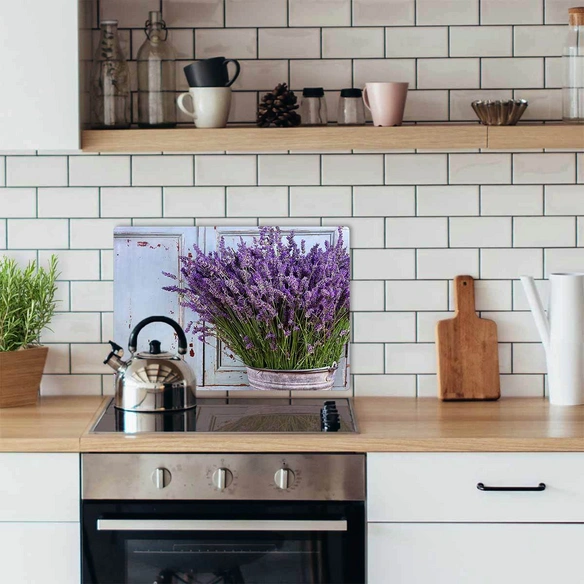 Mini-Spritzschutz »Vintage Lavendel«, Aluverbund, Lavendel-Design