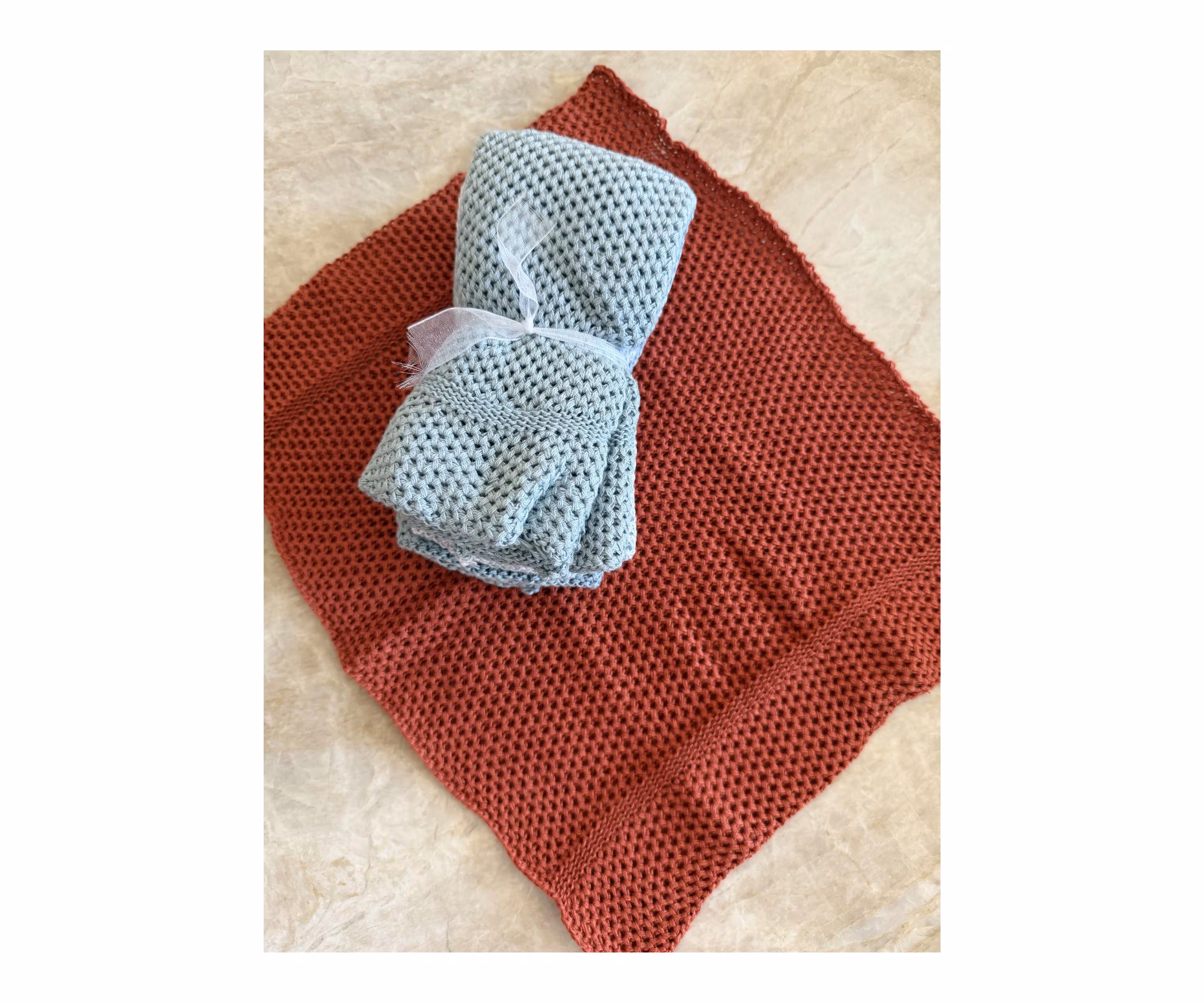 cotton dish cloths | set of three