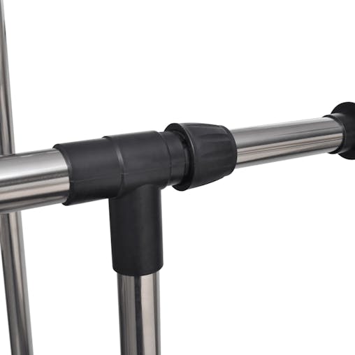 NNEVL Adjustable Clothes Rack with 2 Hanging Rails 2 pcs