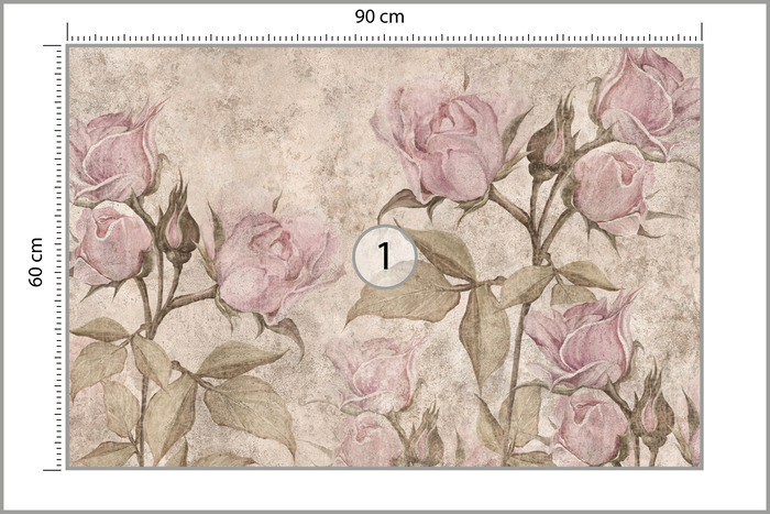 Fototapeta Róże W Stylu Vintage 90x60cm