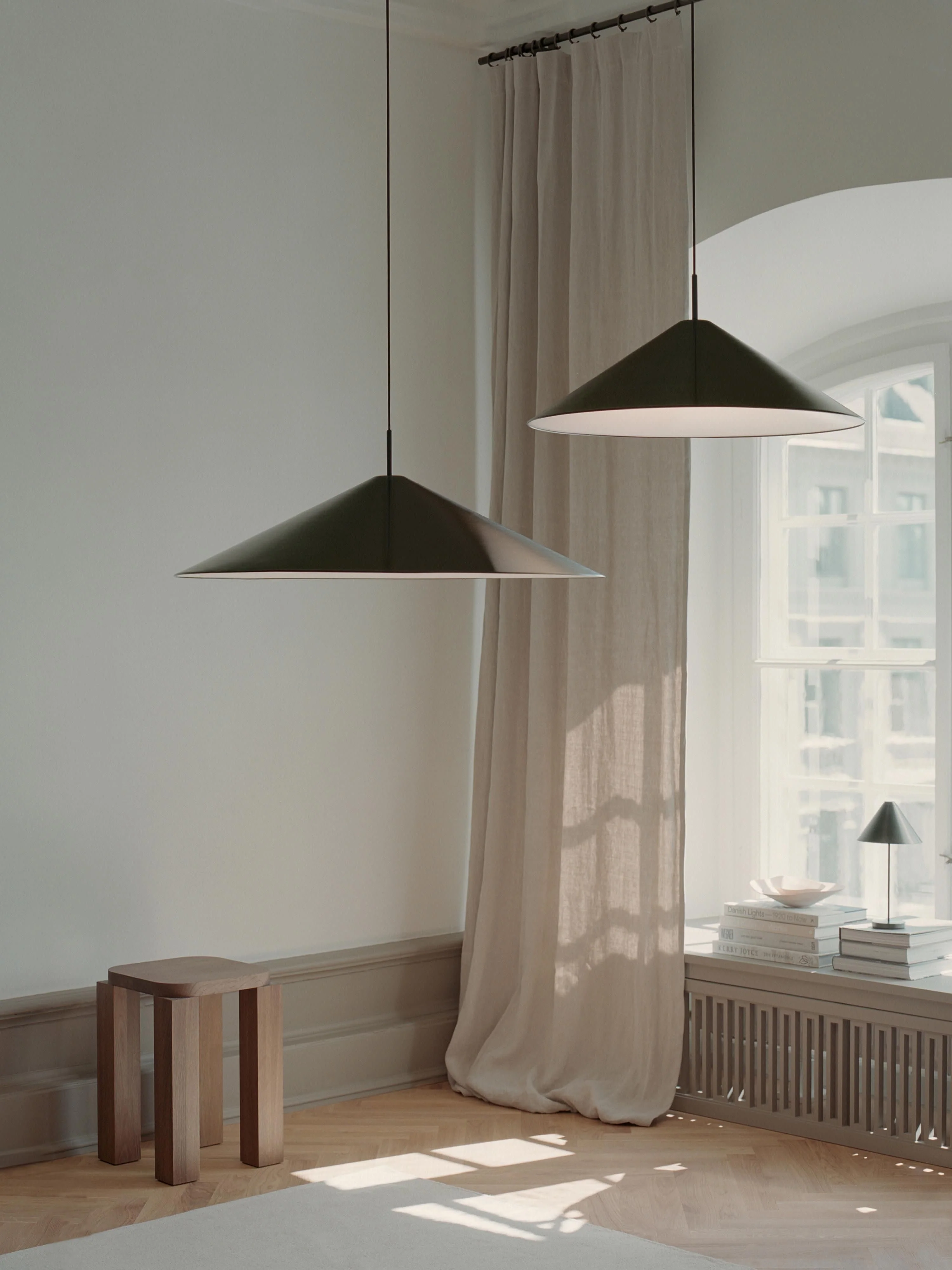Große dimmbare Pendelleuchte Brolly, Ø 90 cm