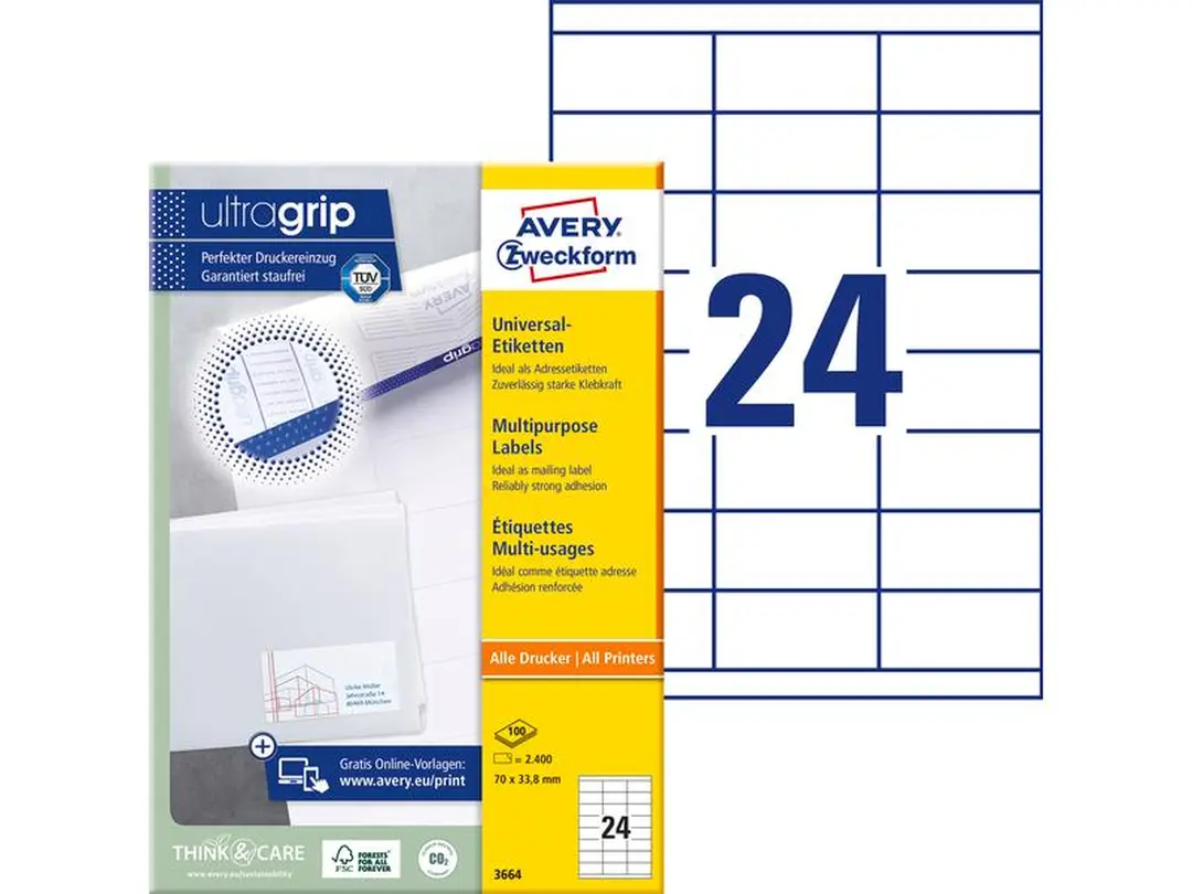 Etiketten 100er-Set Universal-Etiketten 3664
