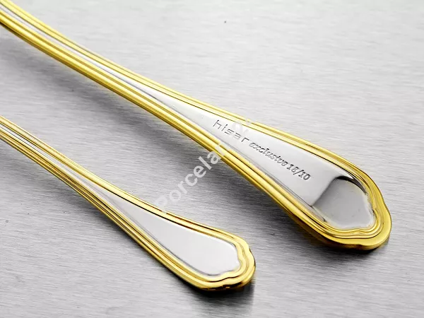 Komplet sztućców 24 cz. na 6 osób Hisar - Florence Gold (3.0/2.5 mm) złocone