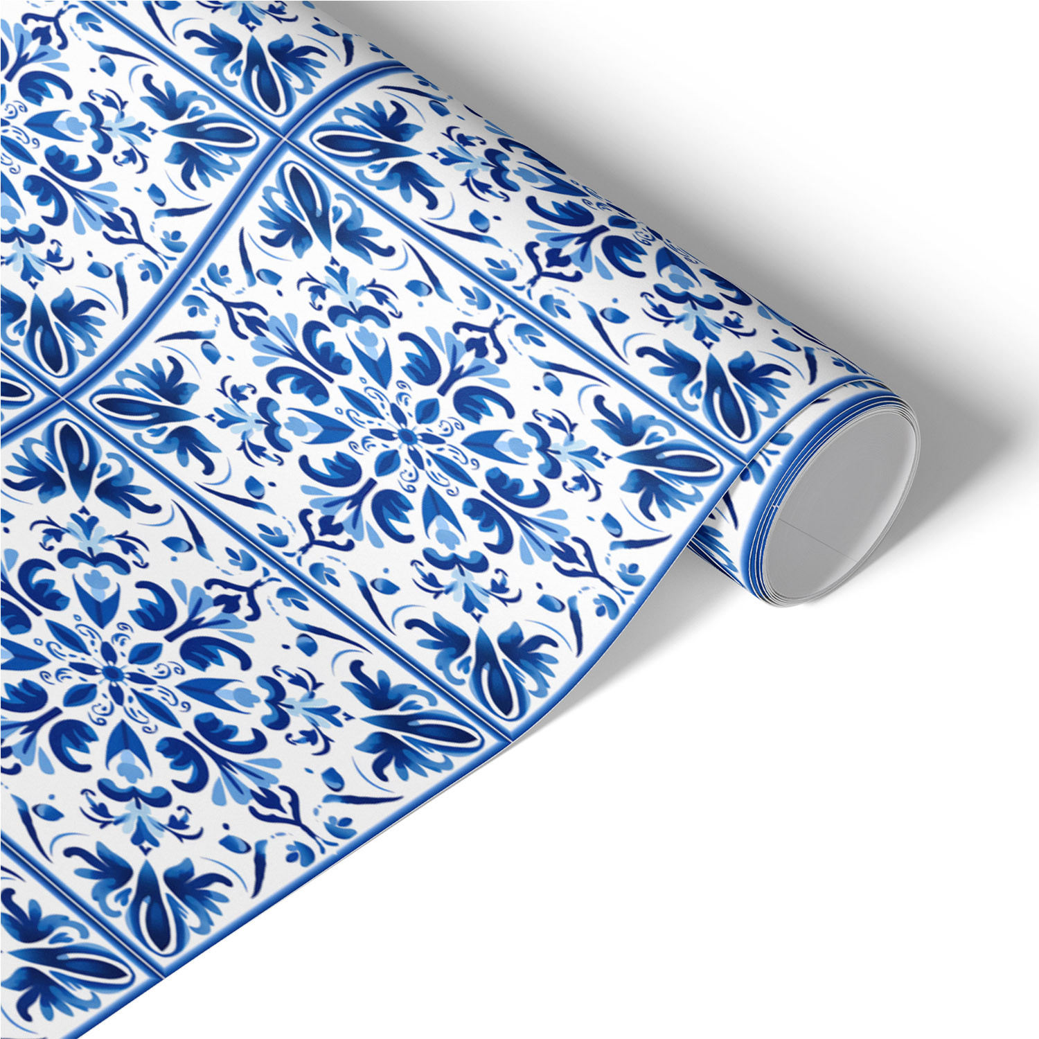 Okleina na meble Niebieskie kwiaty 50x100 Folia samoprzylepna DIY
