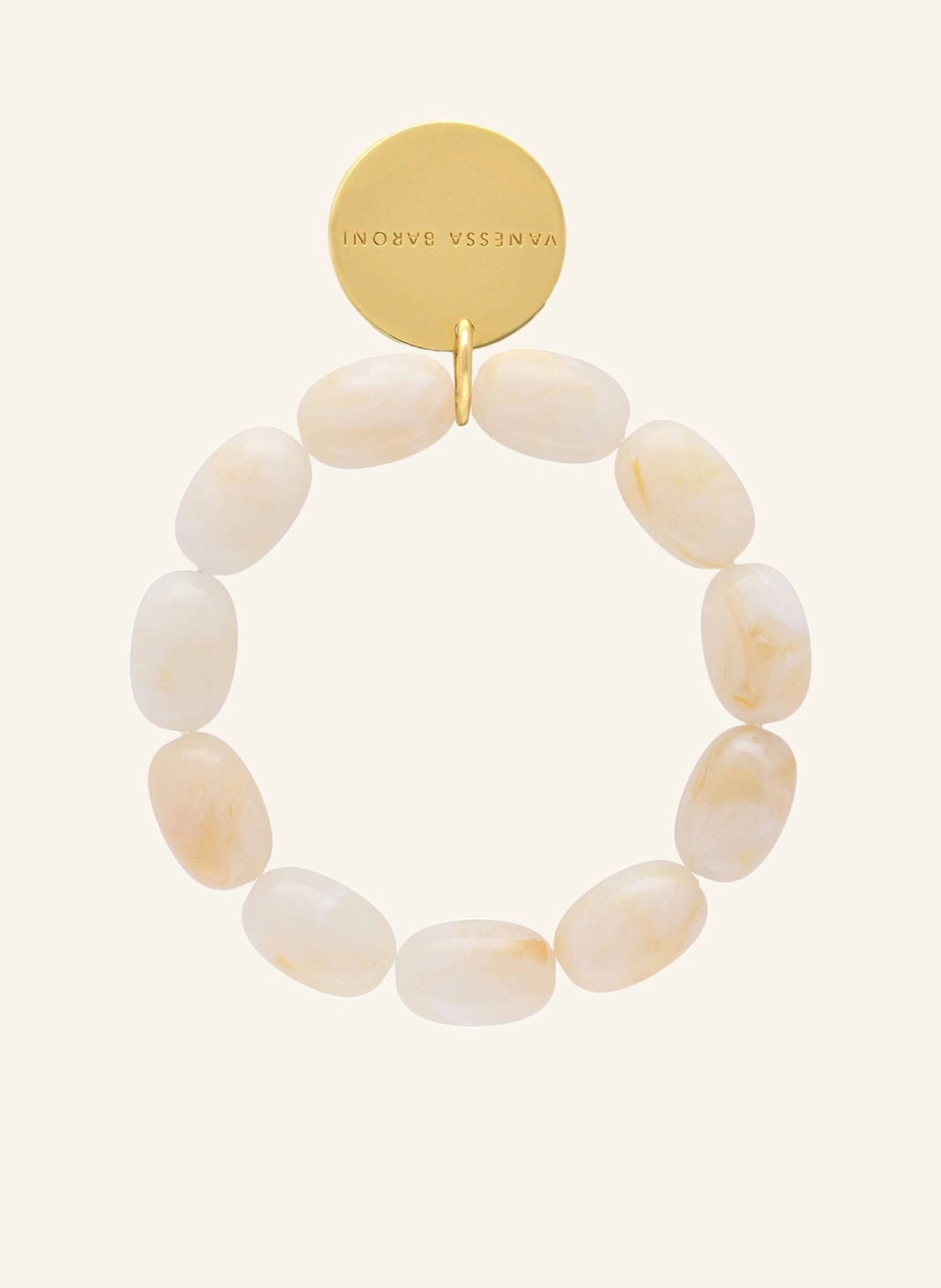 VANESSA BARONI Armband OLIVE FLEX BRACELET PEARL MARBLE by GLAMBOU