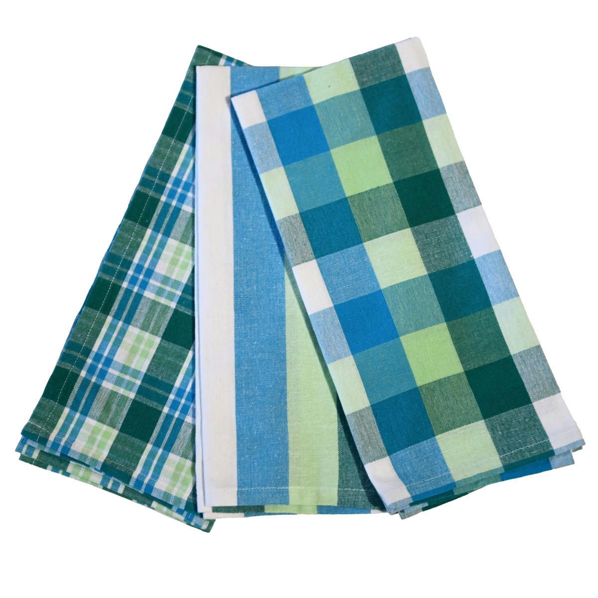 GLASGOW - 3 torchons coton assortis  lavande 45x70 cm