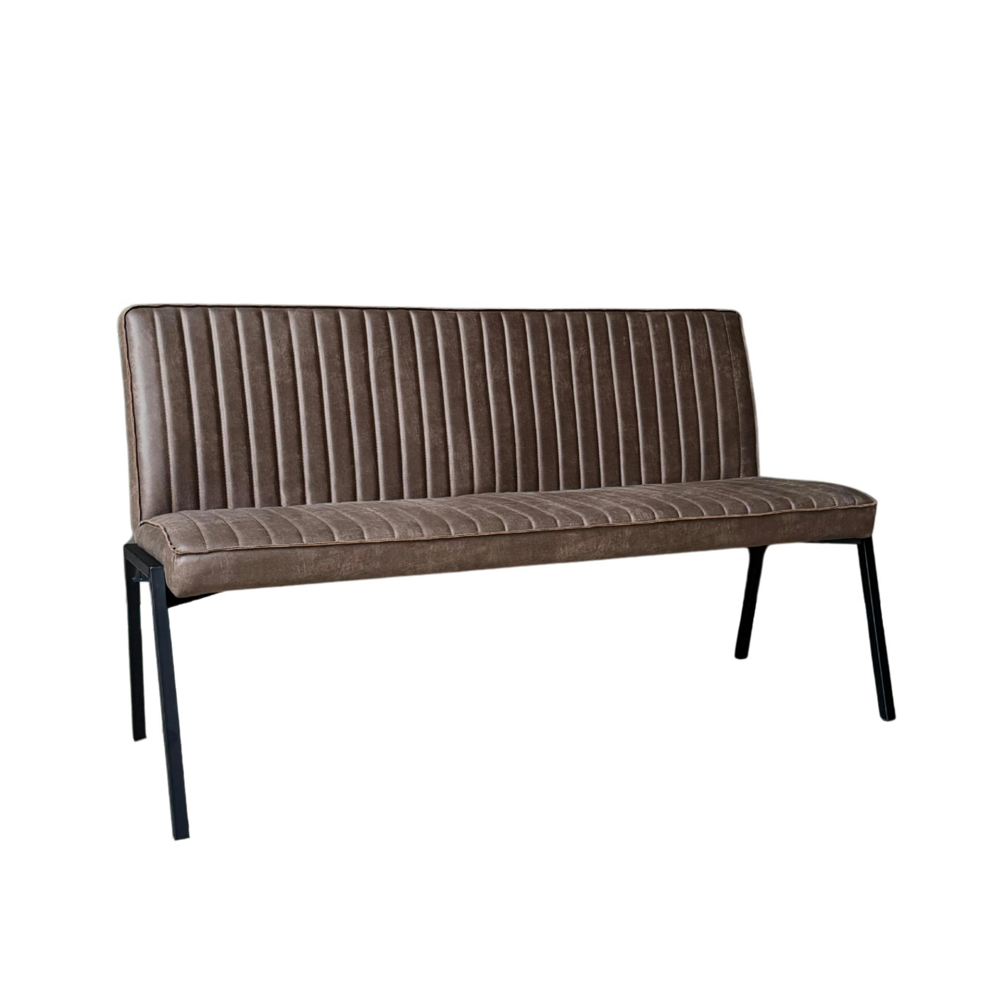 Banc de table à manger marron à bandes 155 cm CORTINA
