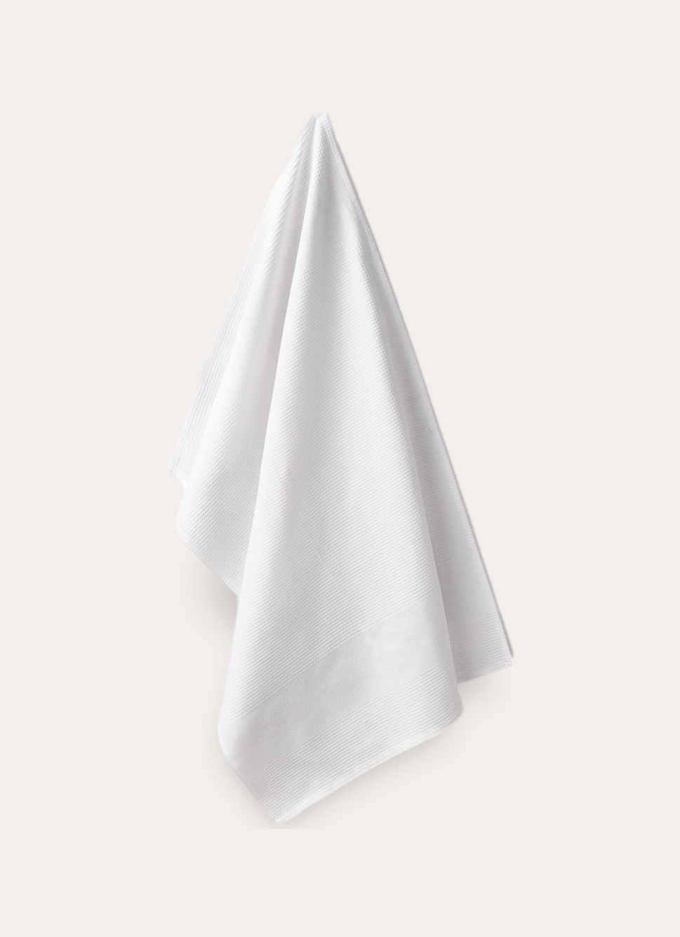 TORCHON à BRODER EN TOILE DE COTON BLANC