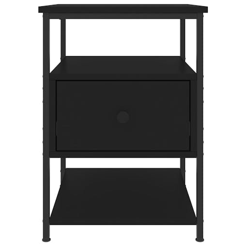 NNEVL Bedside Cabinet Black 40x42x56 cm Engineered Wood