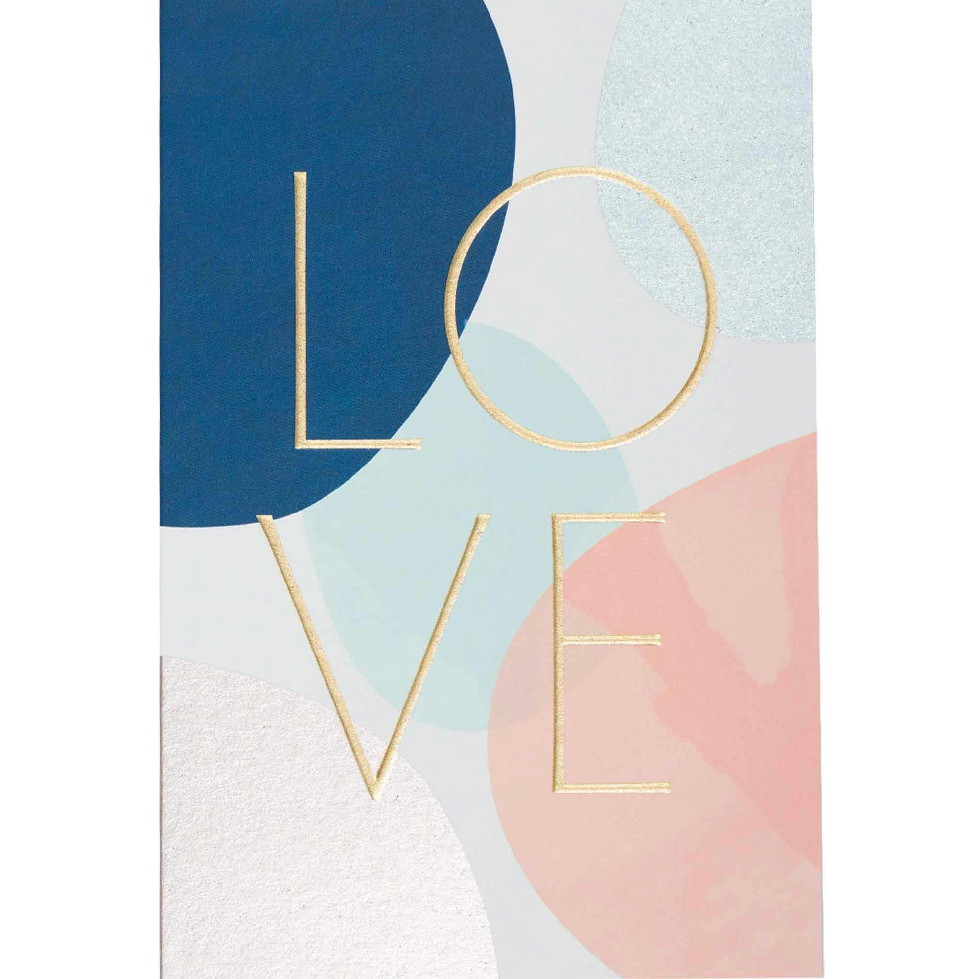 - Carte love lettres dorées