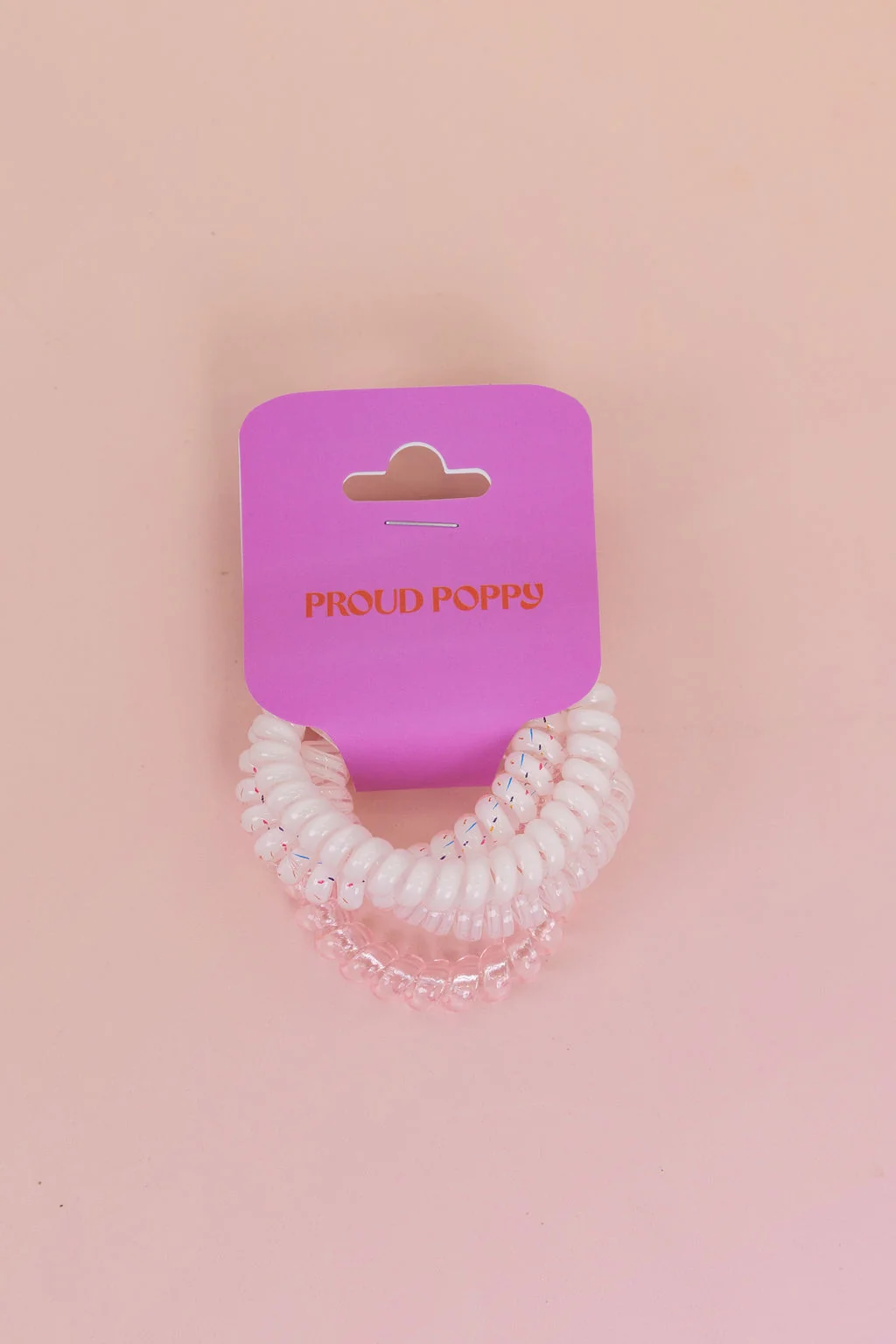 Pink Coil Hair Ties – 4 Pack