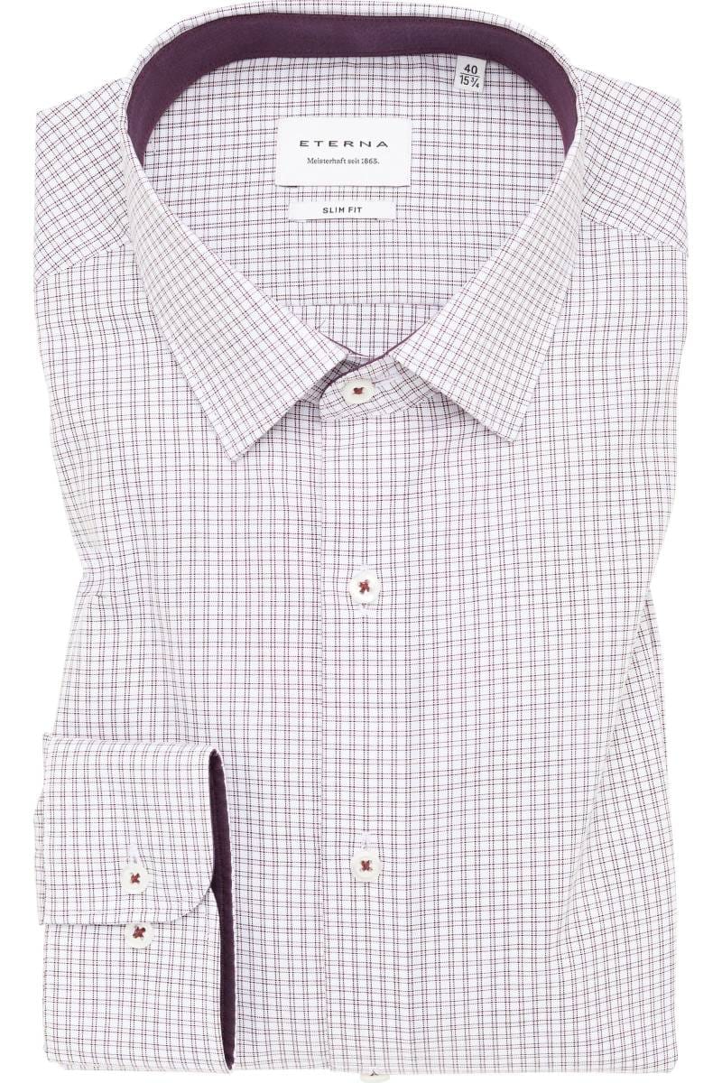 ETERNA Slim Fit Hemd rosa, Kariert