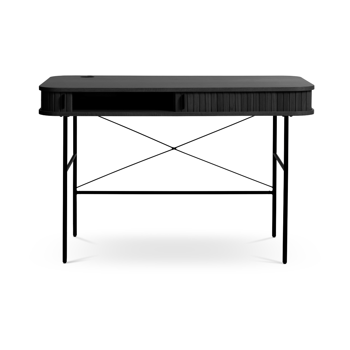 Olivine Lenn houten bureau zwart - 120 x 60 cm