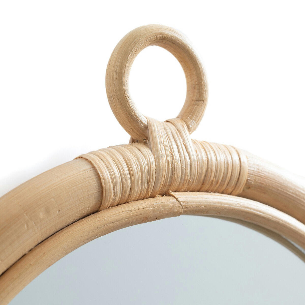 Miroir rond en rotin Ø35 cm, Nogu