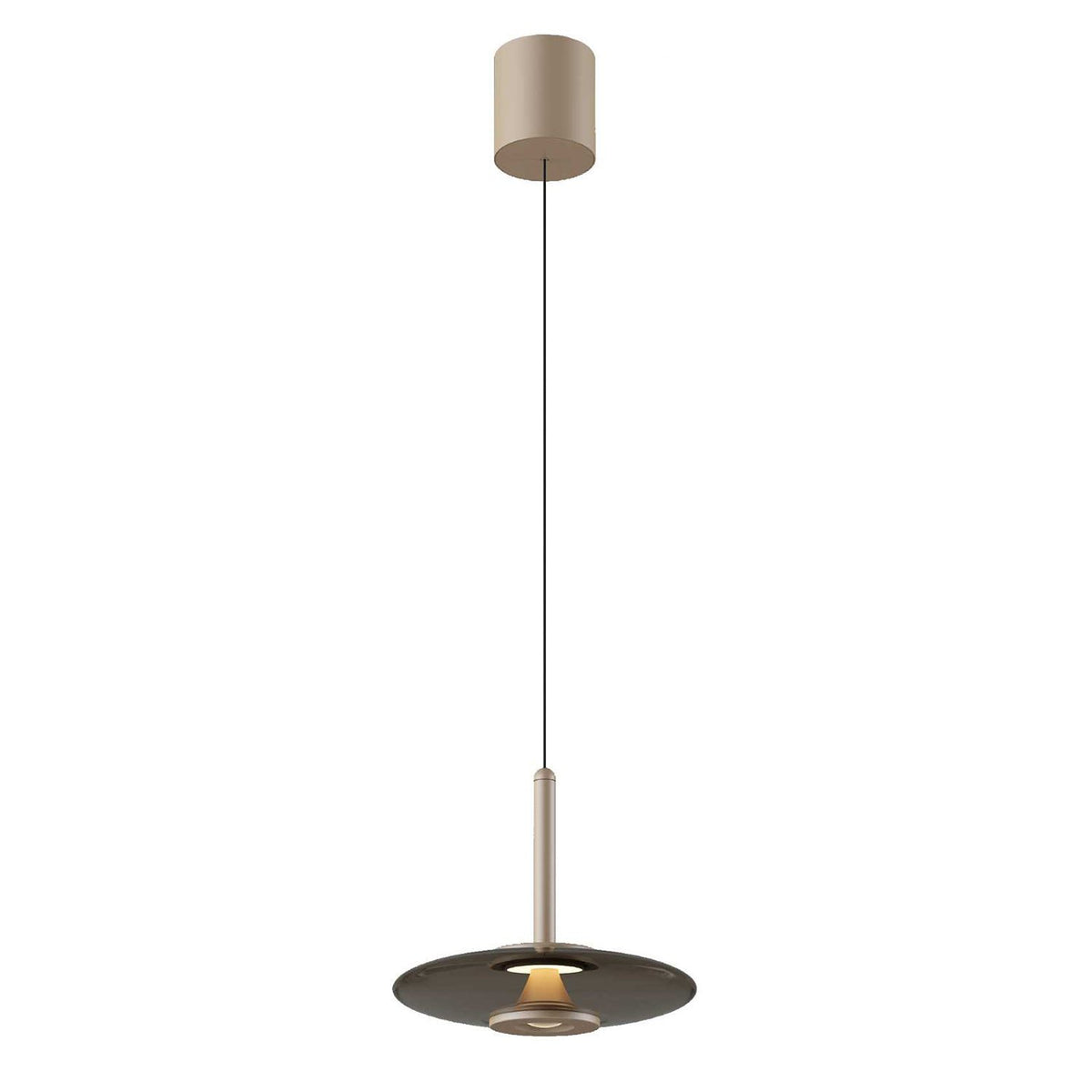 Artdelight hanglamp Madison - 1 lichts - 22 x 200  cm - champagne