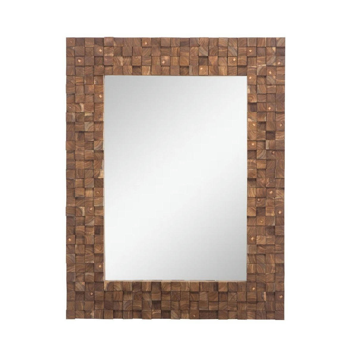 PANTAÏ - Miroir en teck effet mosaïque 70x90cm