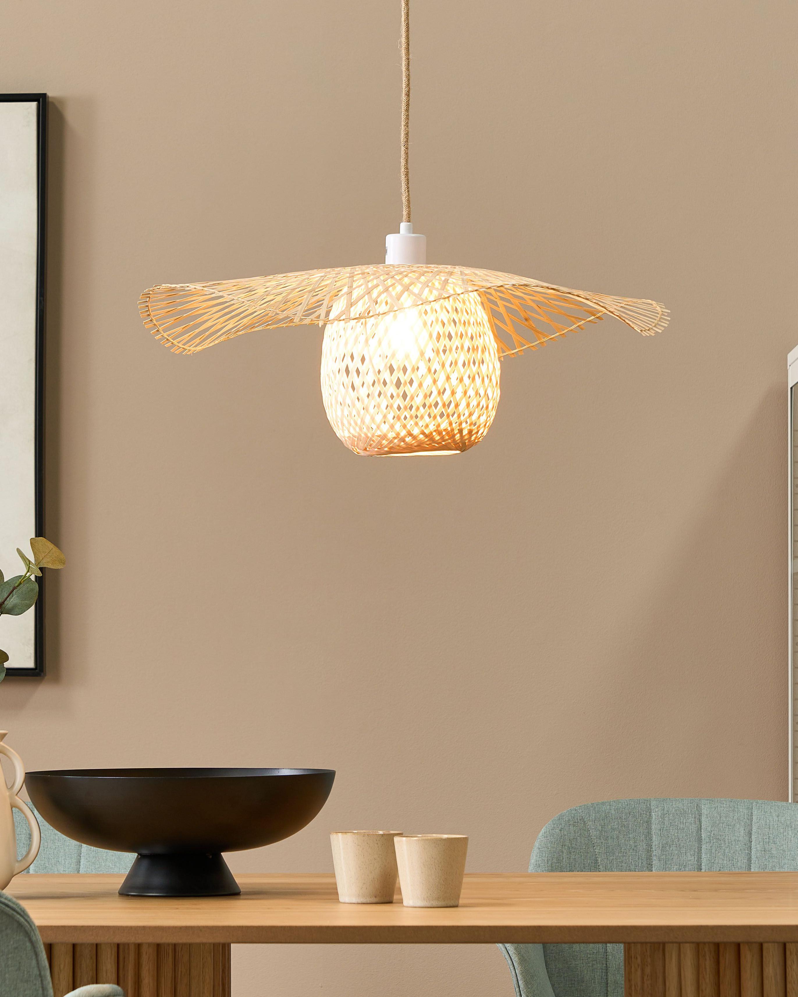 Pendant Lamp BONITO Bamboo Light Brown