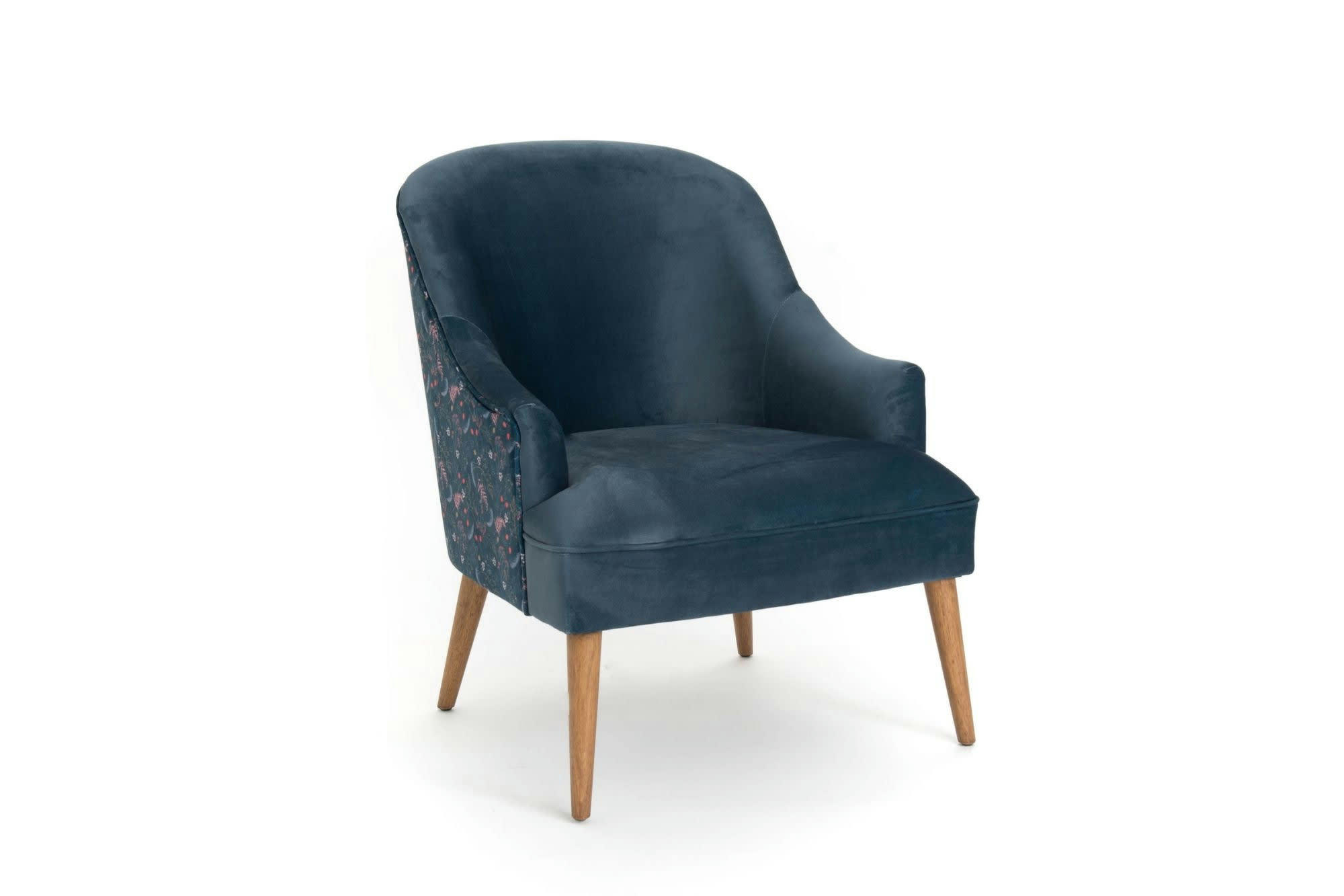 LILO - Fauteuil en velours fleuri