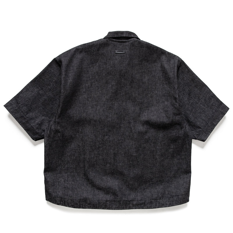 Fear Of God Essentials Denim Full Zip Work Shirt - Vintage Black