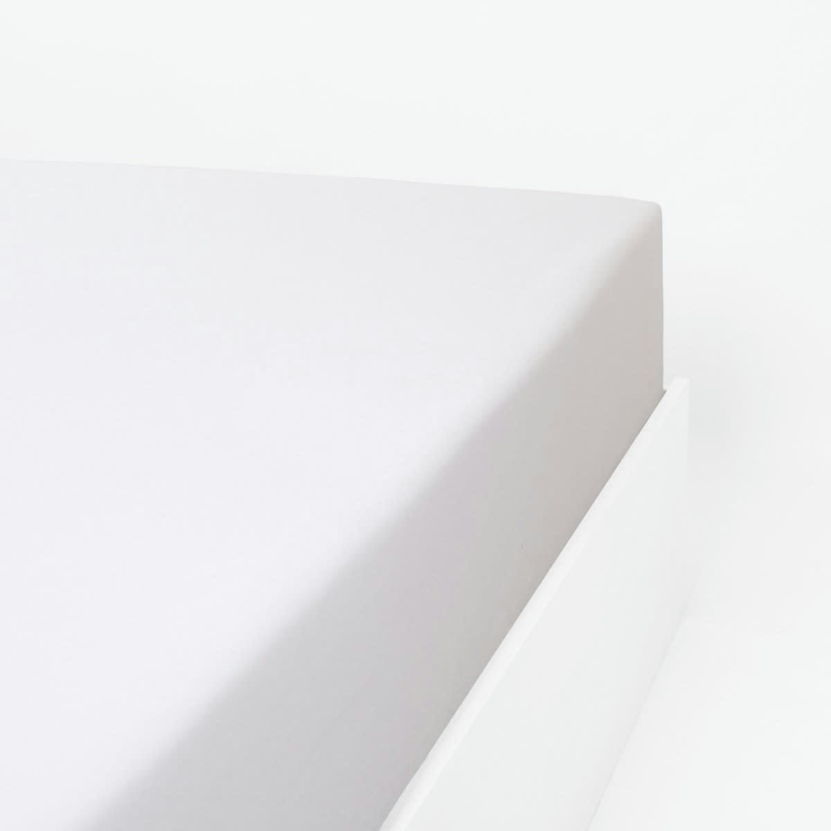 TOUDOUX - Drap housse flanelle en Molleton Blanc 200x200 cm