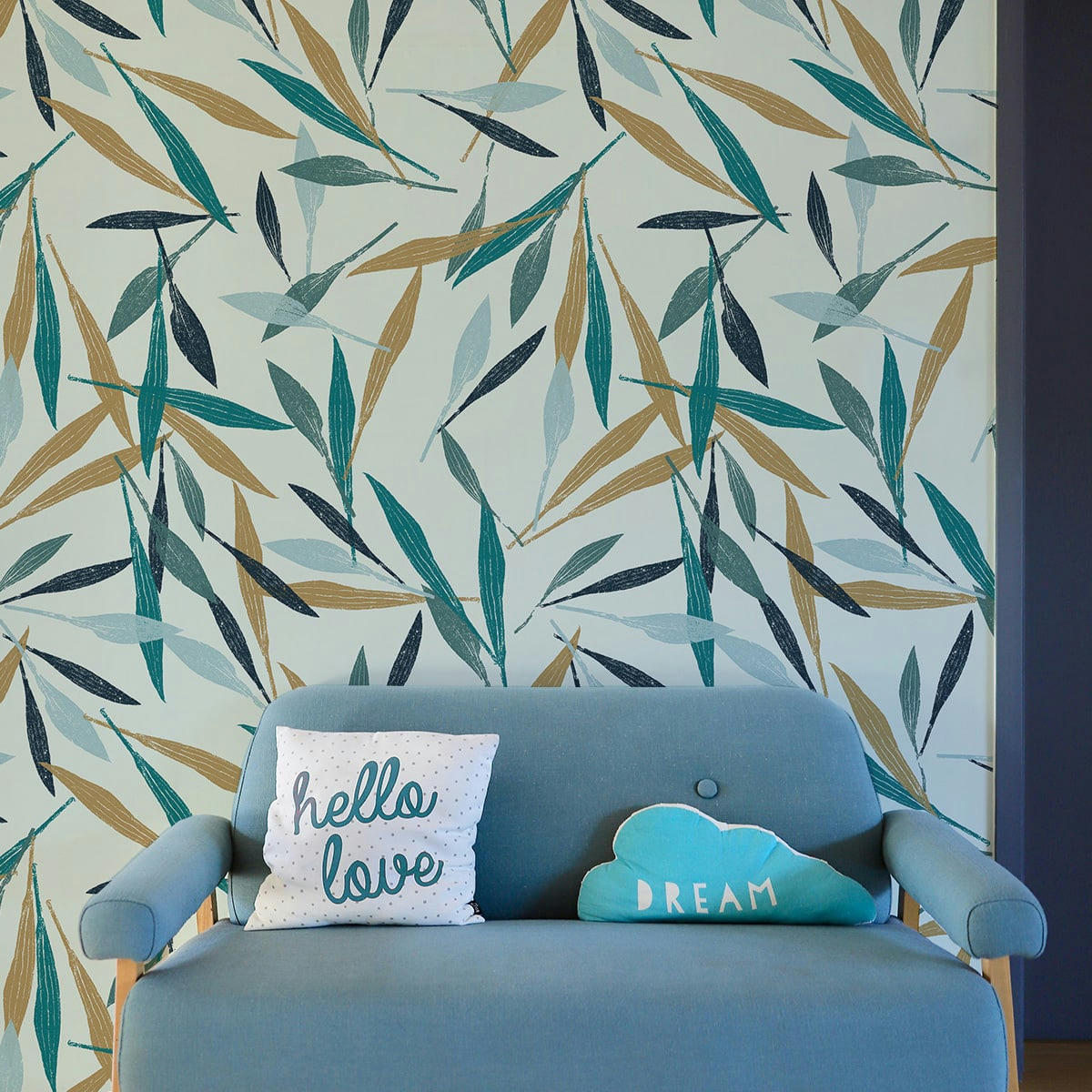 - Papier peint panoramique empreintes végétales 375 x 250 cm