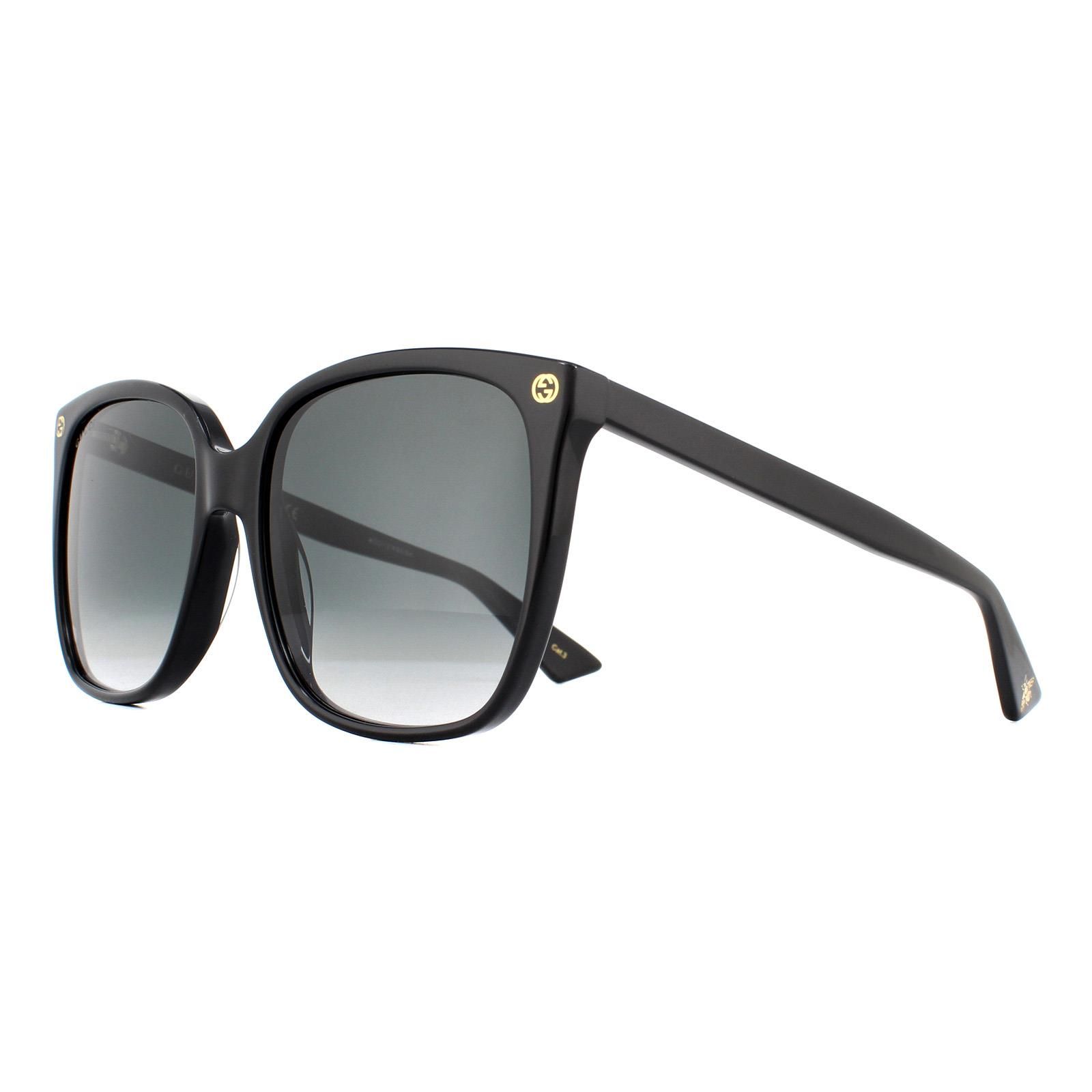 Gucci Square Black Grey Gradient Sunglasses