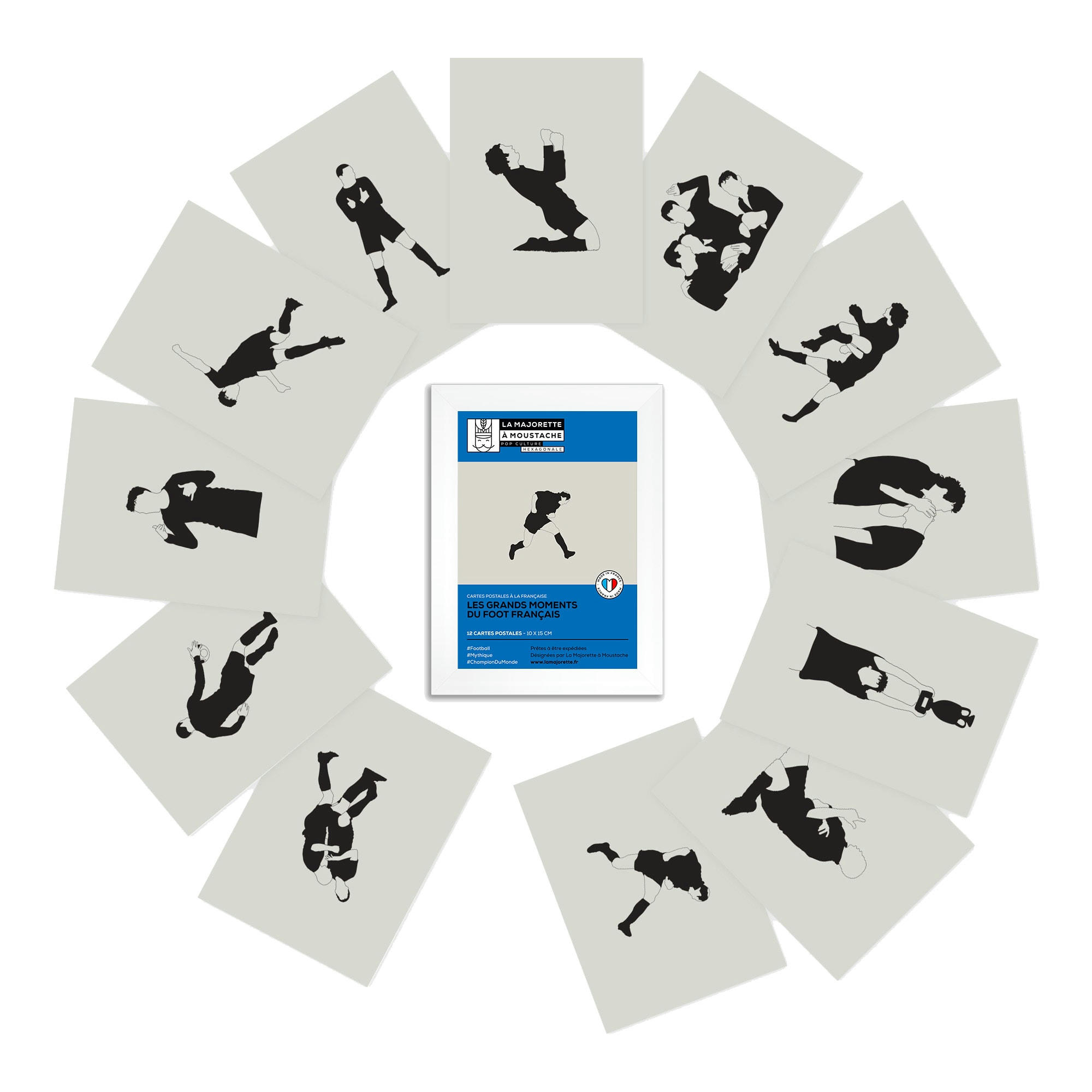 - Etui 12 cartes postales - Les grands moments du football français