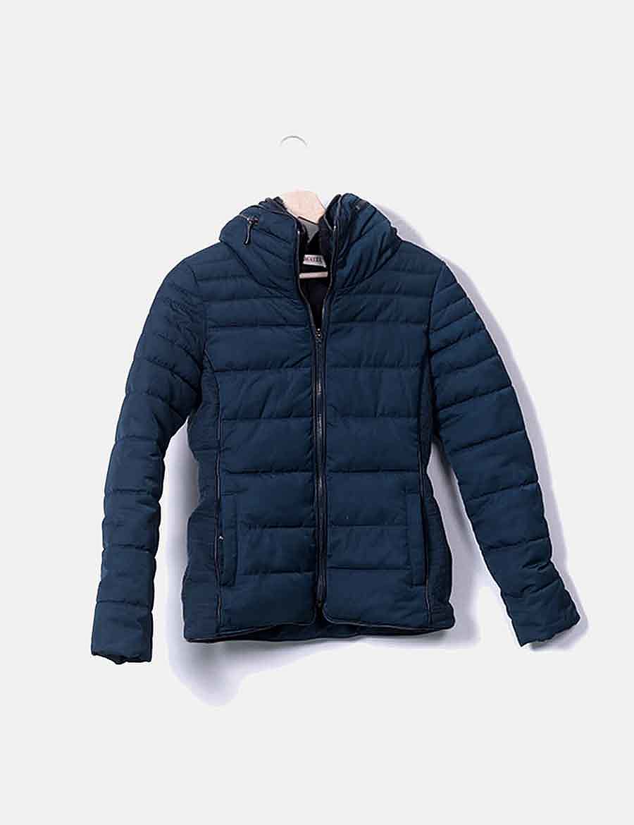 Camaïeu Green quilted jacket with fur detail